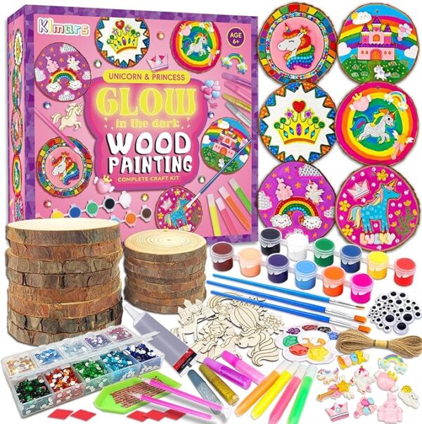 klmars Unicorn Themed Wooden Painting Kit